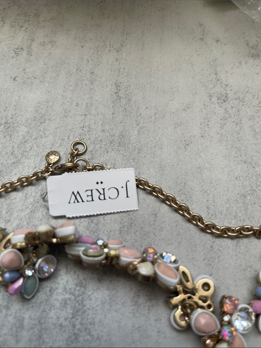 J.Crew Frosty Lilac Pink Crystal Statement Necklace - Picture 7 of 8